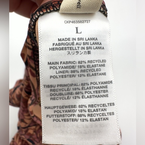 Madewell Second Wave One Piece Swimsuit Large Painted Seashells Boho Tie Front - Picture 7 of 12